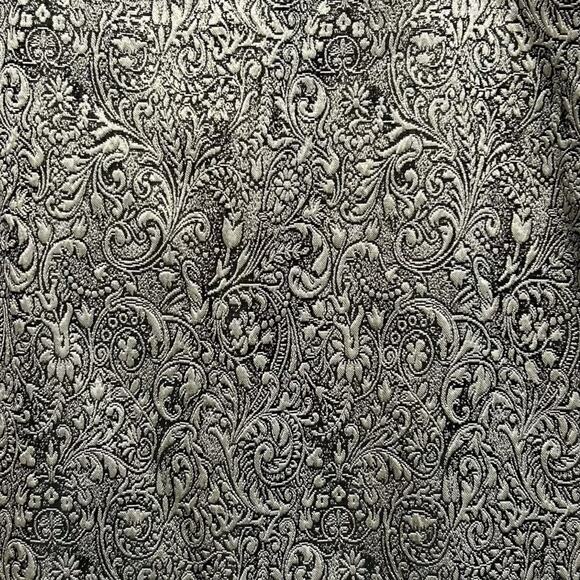 J. Jill Floral Metallic Pencil Skirt NWT Women's Sz 12 Silver Glam Bold Shimmer - Picture 4 of 7